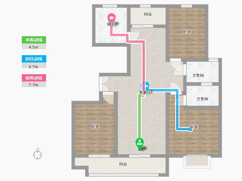 山东省-聊城市-翰林院-105.00-户型库-动静线