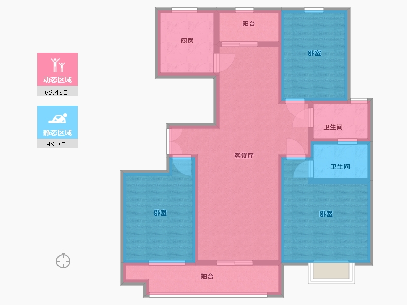 山东省-聊城市-翰林院-105.00-户型库-动静分区