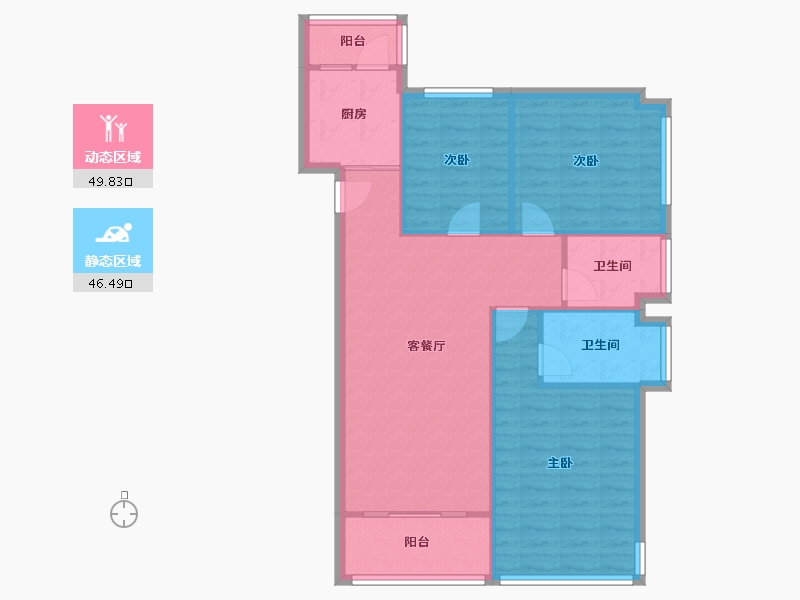 广东省-珠海市-中珠上郡花园-三期-78.90-户型库-动静分区