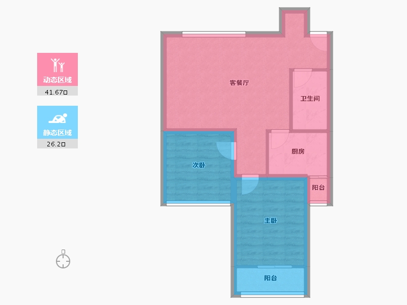 北京-北京市-沁春家园-60.31-户型库-动静分区