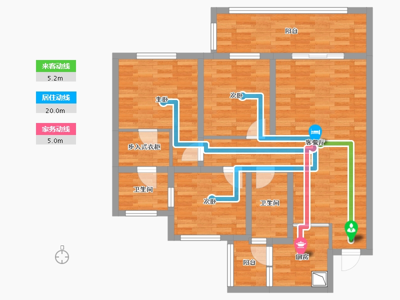 四川省-宜宾市-北辰天骄-85.73-户型库-动静线