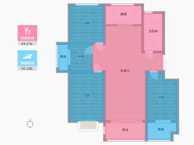 山东省-临沂市-景钰嘉园东区-122.00-户型库-动静分区