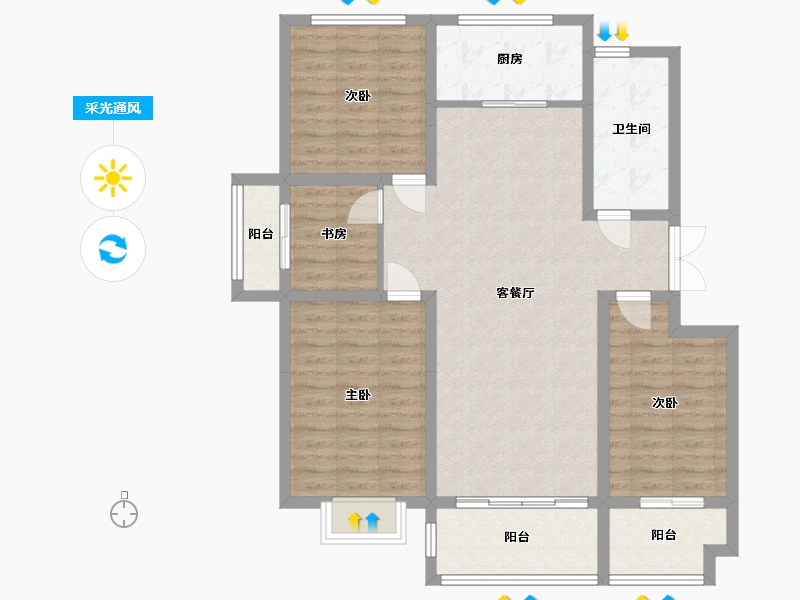 山东省-临沂市-景钰嘉园东区-122.00-户型库-采光通风