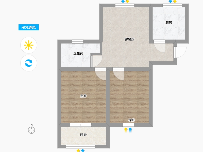 上海-上海市-联民雅苑-50.00-户型库-采光通风