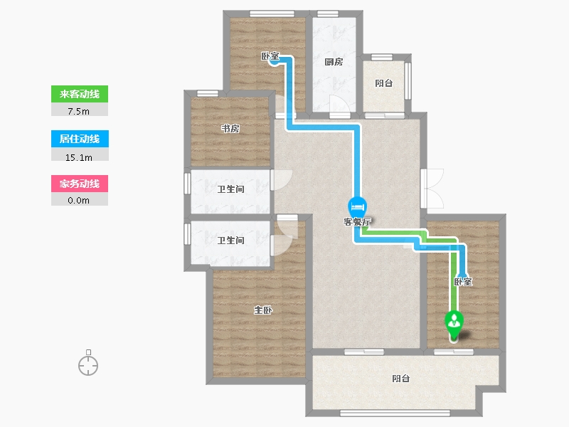 安徽省-黄山市-惠仁心苑-120.00-户型库-动静线