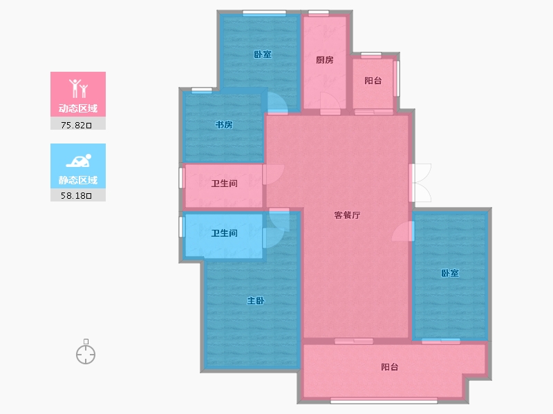 安徽省-黄山市-惠仁心苑-120.00-户型库-动静分区