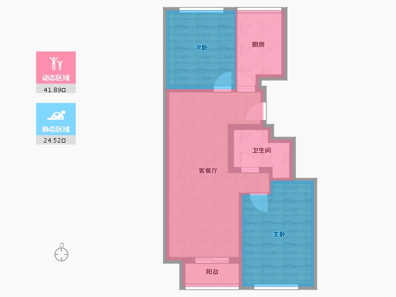 北京-北京市-南海家园一里-58.49-户型库-动静分区