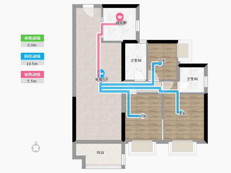 广东省-阳江市-碧桂园凤凰湾二期-77.38-户型库-动静线