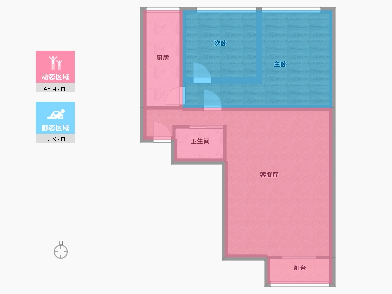 北京-北京市-望春园-67.81-户型库-动静分区