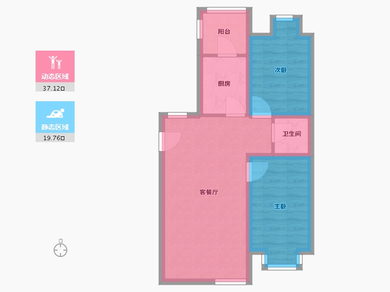 北京-北京市-北店嘉园-49.96-户型库-动静分区