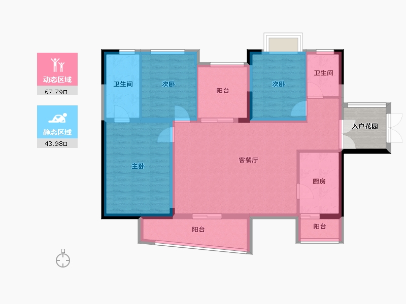 贵州省-遵义市-仁怀国酒城-105.37-户型库-动静分区