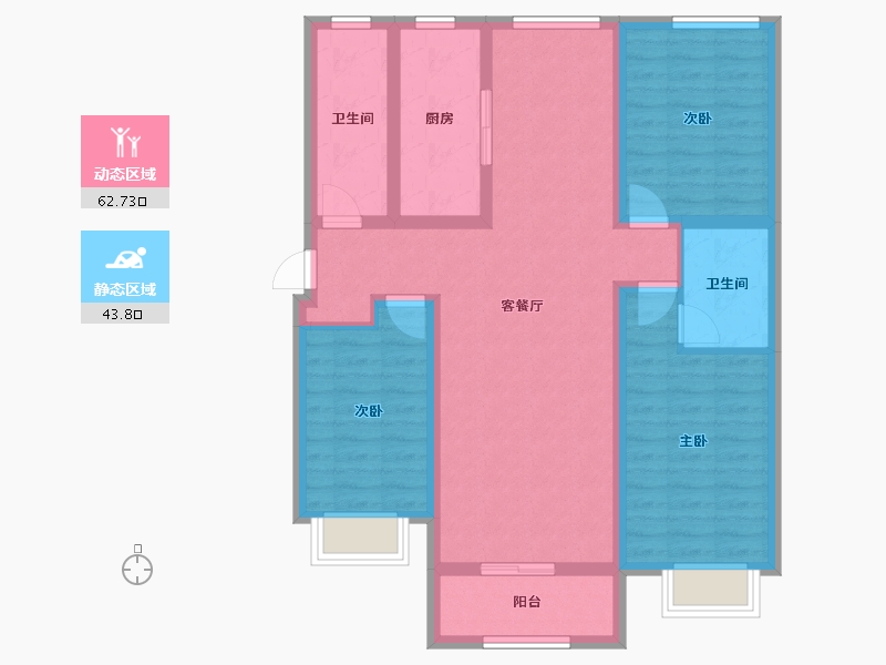 河北省-保定市-普霖第一城-94.27-户型库-动静分区