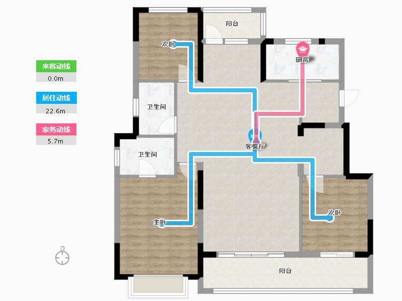 江苏省-苏州市-合樾兰亭花园-114.40-户型库-动静线