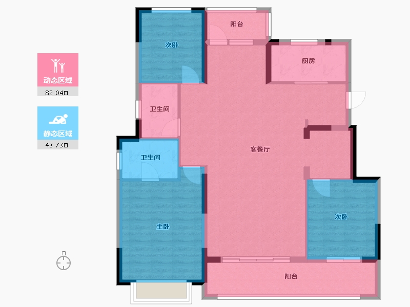 江苏省-苏州市-合樾兰亭花园-114.40-户型库-动静分区