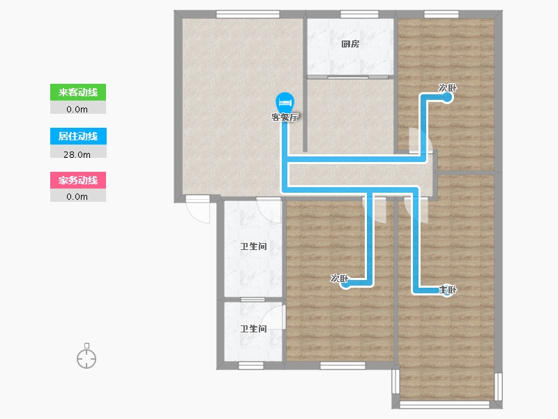 河北省-石家庄市-卓达书香园一区-104.00-户型库-动静线