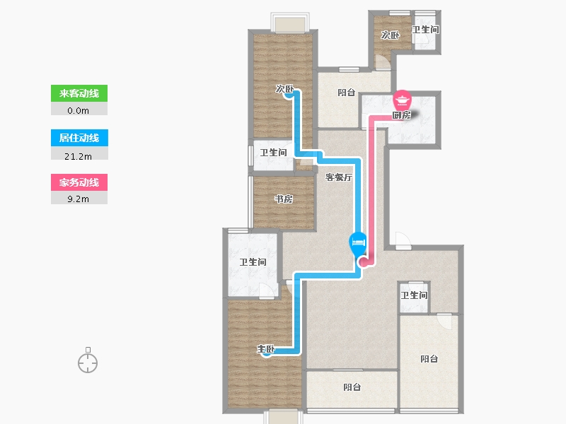 广东省-佛山市-涛汇豪庭-166.15-户型库-动静线