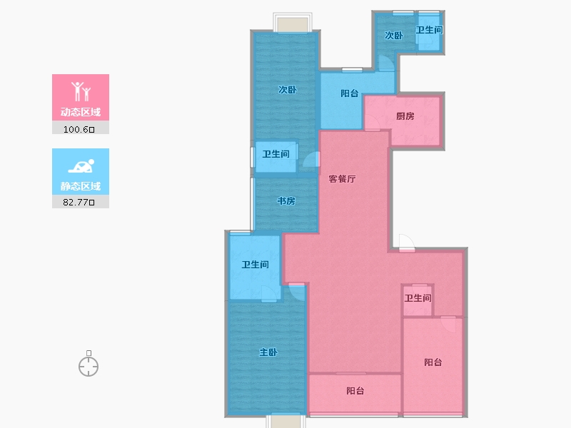 广东省-佛山市-涛汇豪庭-166.15-户型库-动静分区