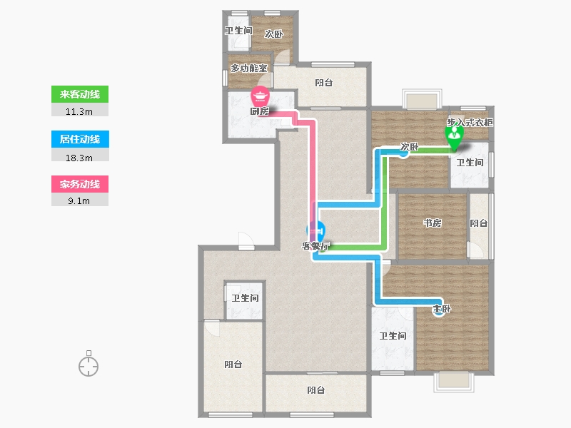 广东省-佛山市-涛汇豪庭-190.84-户型库-动静线