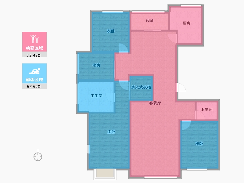 北京-北京市-和成璟园-126.40-户型库-动静分区