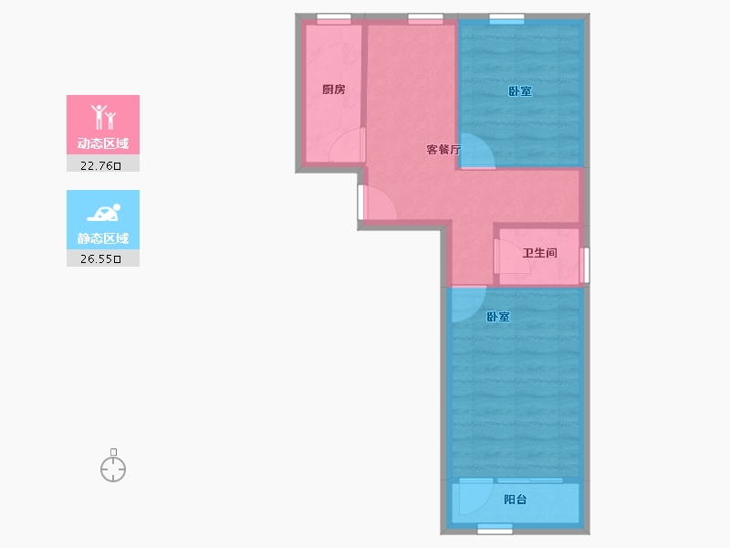 北京-北京市-秀园-43.78-户型库-动静分区