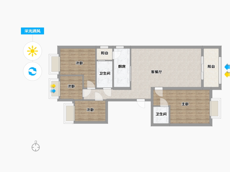 广东省-肇庆市-恒大御景湾-112.80-户型库-采光通风