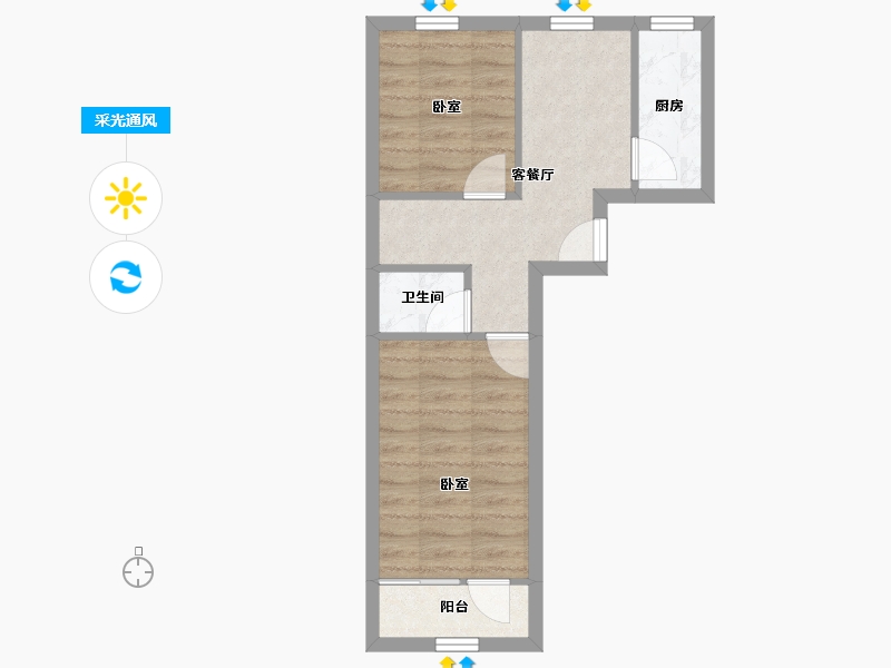 北京-北京市-秀园-41.04-户型库-采光通风
