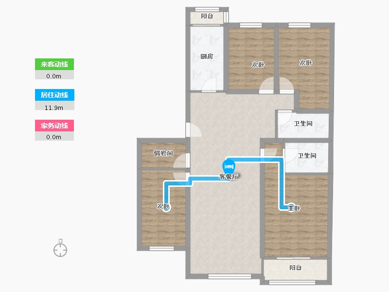 北京-北京市-龙禧苑二区-111.02-户型库-动静线