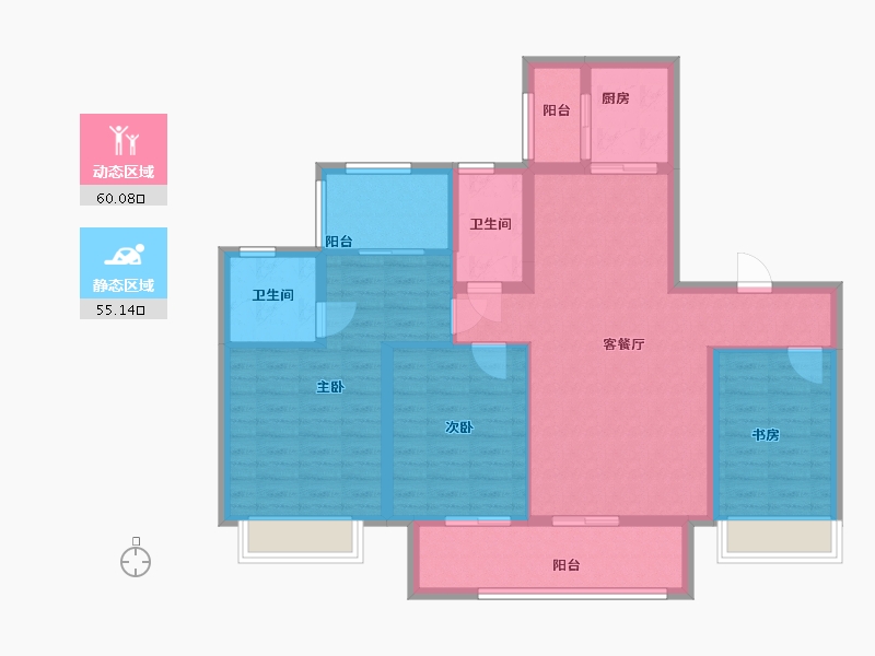 广西壮族自治区-柳州市-联发君悦朝阳-109.96-户型库-动静分区