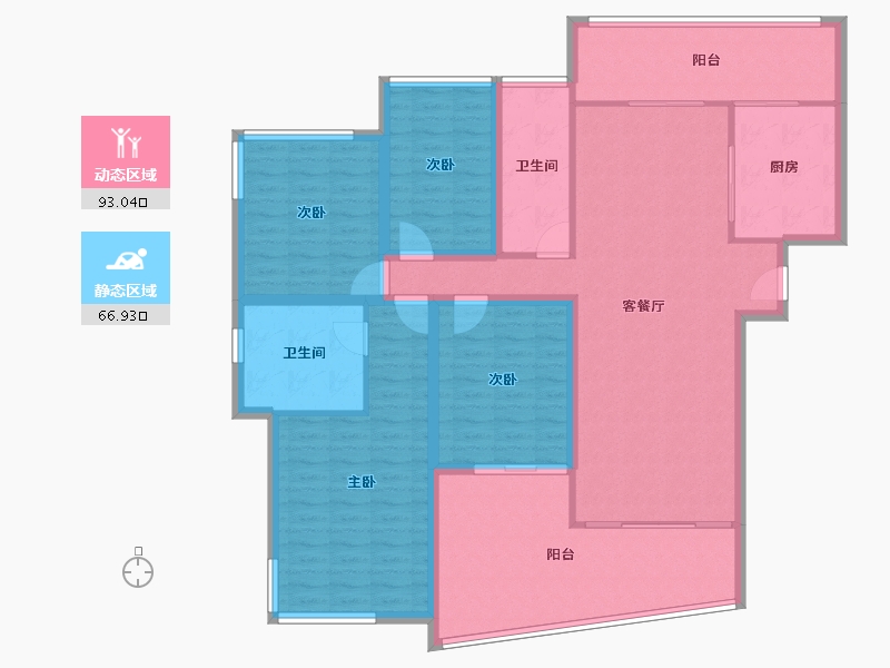 重庆-重庆市-雅居乐国际花园-145.22-户型库-动静分区