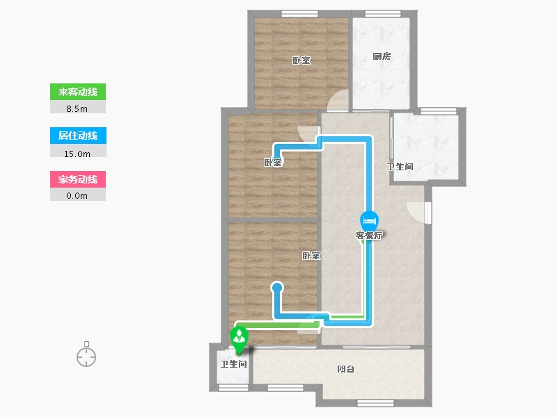 福建省-厦门市-沧一小区-87.91-户型库-动静线