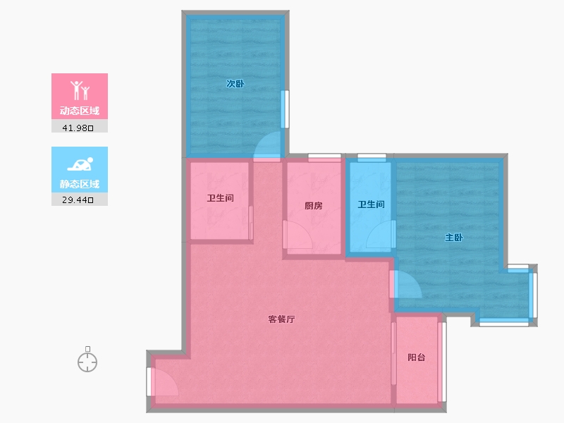 北京-北京市-望春园-63.51-户型库-动静分区