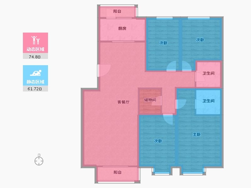 北京-北京市-清岚花园-122.04-户型库-动静分区