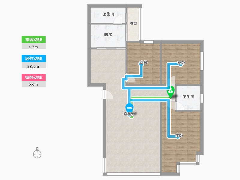 广东省-佛山市-碧翠豪城-95.00-户型库-动静线