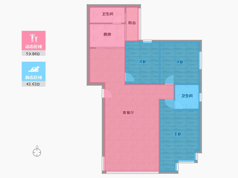 广东省-佛山市-碧翠豪城-95.00-户型库-动静分区