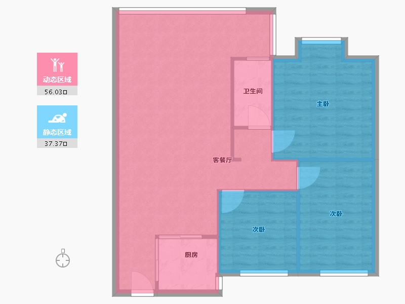 广东省-佛山市-碧翠豪城-86.00-户型库-动静分区