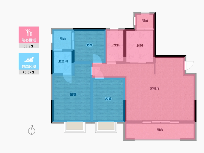 贵州省-黔东南苗族侗族自治州-众益城-101.60-户型库-动静分区