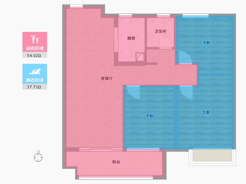 山东省-临沂市-房源君澜凤凰城-82.40-户型库-动静分区