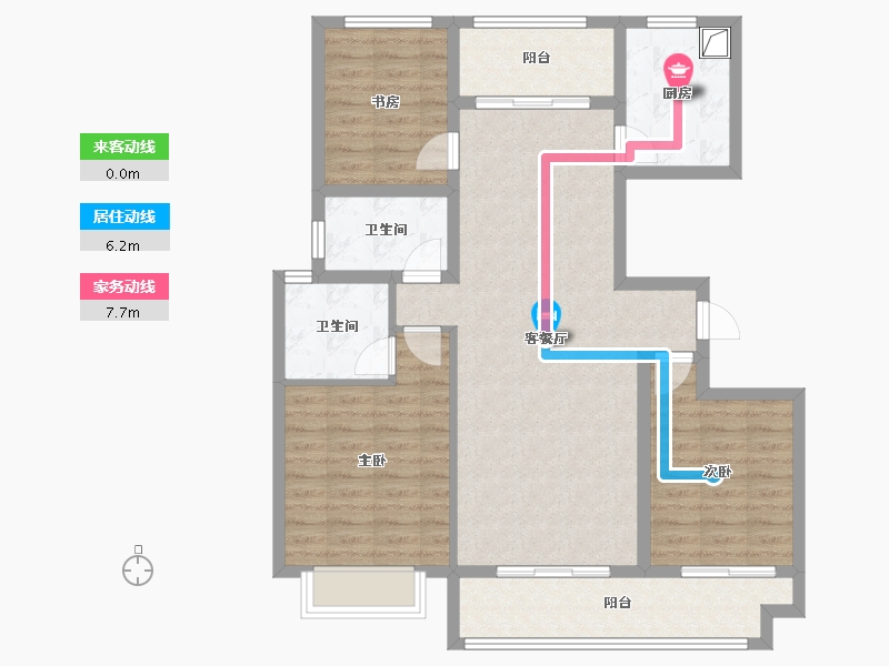 浙江省-嘉兴市-上源华庭-120.00-户型库-动静线