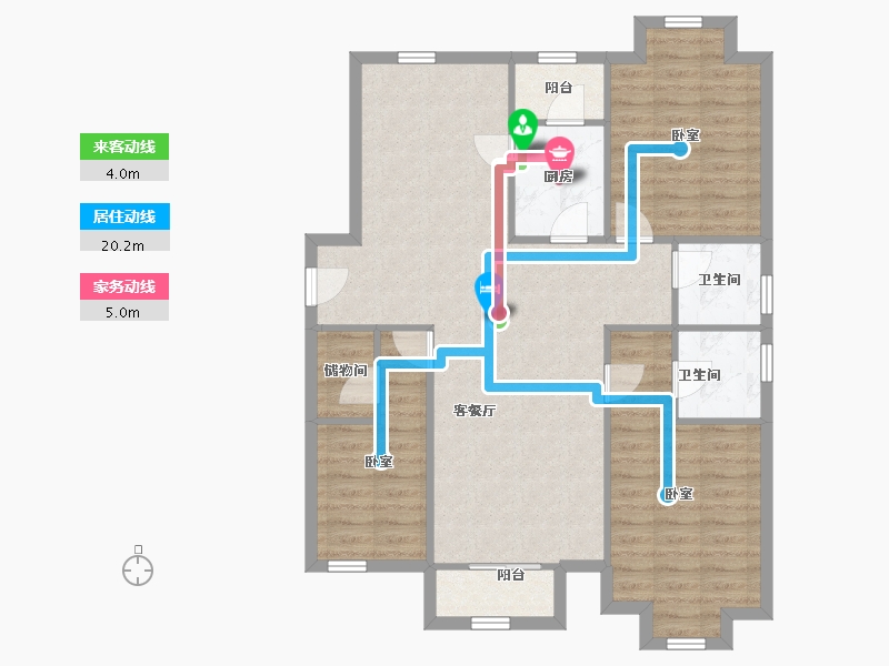 北京-北京市-清岚花园-97.20-户型库-动静线