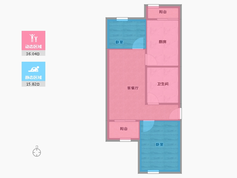 北京-北京市-兆丰园南区-46.33-户型库-动静分区