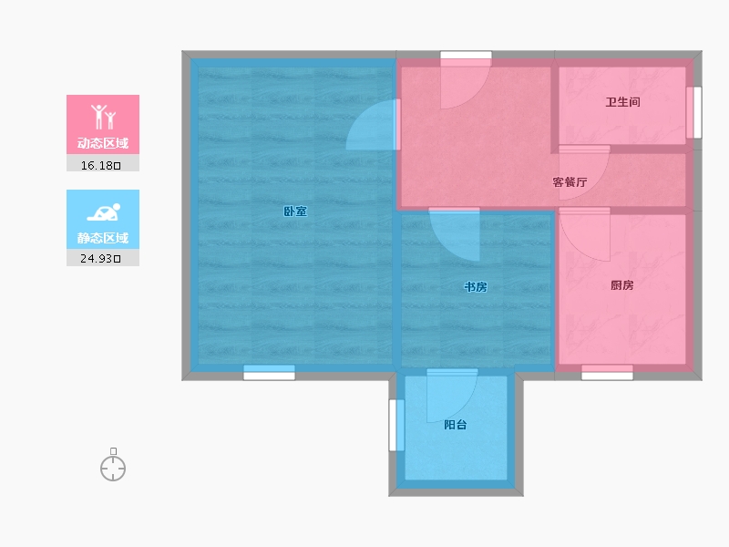 北京-北京市-西坝河北里-36.45-户型库-动静分区