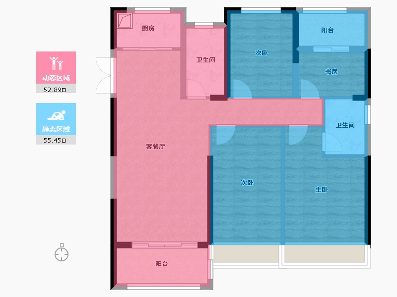 浙江省-丽水市-天悦湾-129.00-户型库-动静分区