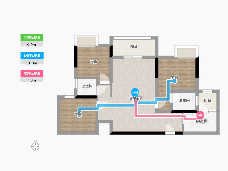 重庆-重庆市-九里江岸-91.20-户型库-动静线