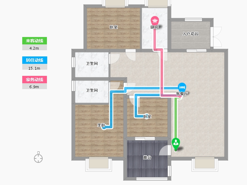 安徽省-黄山市-黄山广宇江南新城-南区-111.08-户型库-动静线