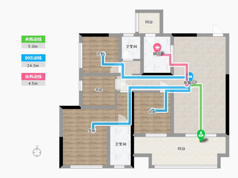 云南省-昭通市-红星红城-104.00-户型库-动静线