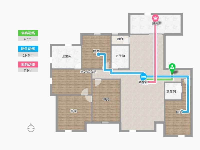 北京-北京市-中海国际公馆北区-166.73-户型库-动静线