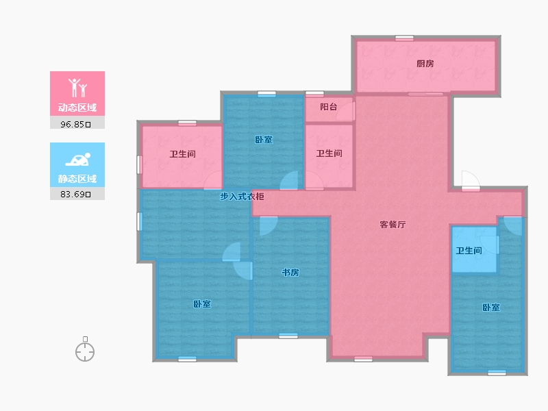 北京-北京市-中海国际公馆北区-166.73-户型库-动静分区