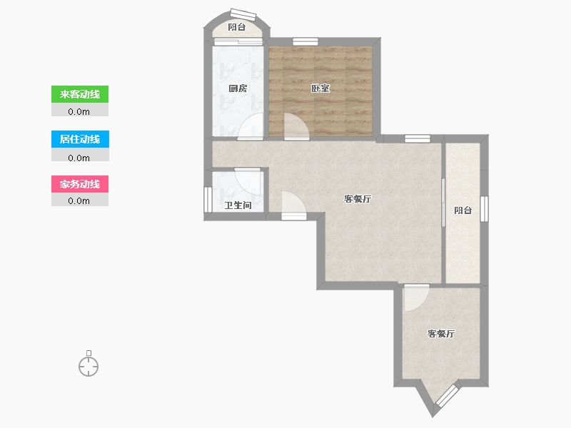 福建省-厦门市-金鸡亭花园小区-50.71-户型库-动静线