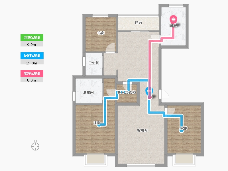 北京-北京市-和成璟园-97.57-户型库-动静线