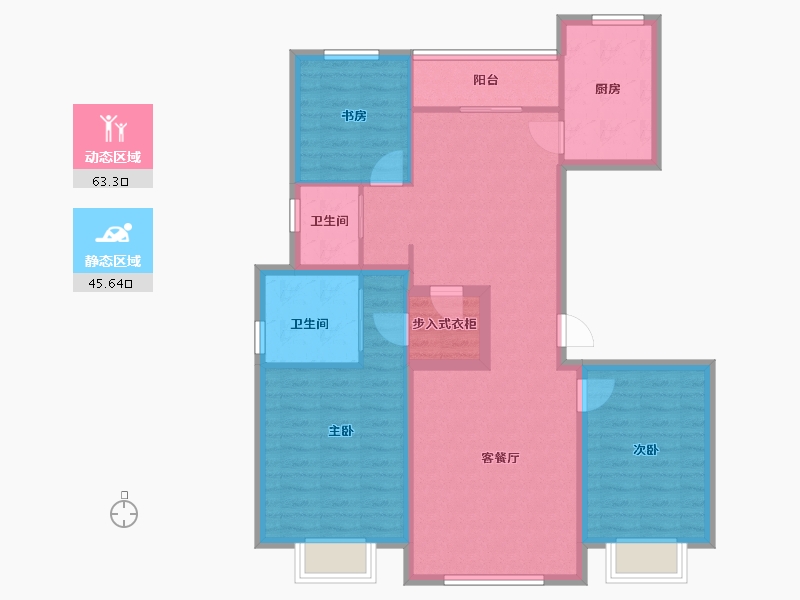 北京-北京市-和成璟园-97.57-户型库-动静分区